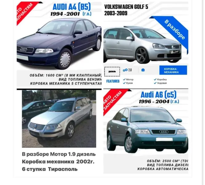 Большой выбор Автозапчастей Новые и бу.